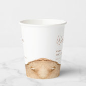 Modern Boho Abstract Desert Baby shower Welkom Papieren Bekers (Links)