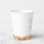 Modern Boho Abstract Desert Baby shower Welkom Papieren Bekers (Rechts)