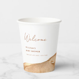 Modern Boho Abstract Desert Baby shower Welkom Papieren Bekers