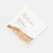 Modern Boho Abstract Desert Baby shower Welkom Servet (Hoek)