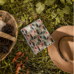 Modern Boho Abstract   Monogram Notitieboek Journa