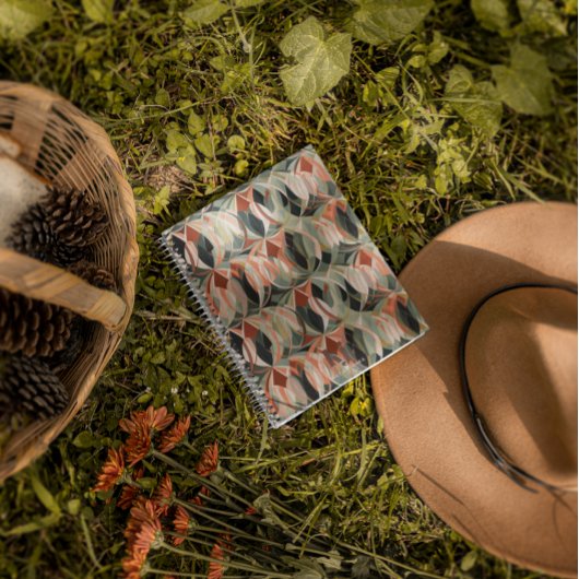 Modern Boho Abstract | Monogram Notitieboek Journa