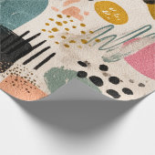 Modern Boho Abstract Patroon | Getextureerd Kleurr Cadeaupapier (Hoek)