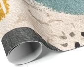 Modern Boho Abstract Patroon | Getextureerd Kleurr Cadeaupapier (Rol Hoek)