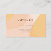 Modern Boho Abstract Shapes Visitekaartje (Achterkant)