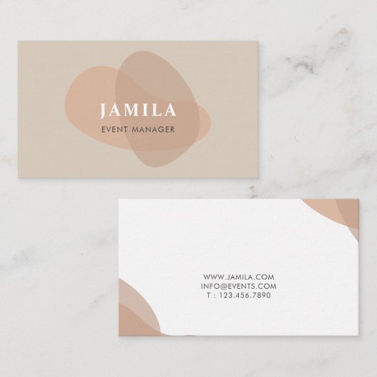 Modern Boho Abstract Visitekaartje (Voorkant / Achterkant)