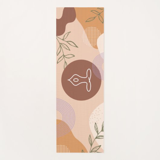 Modern Boho Abstract Vrouwelijk Yogamat (Voorkant)