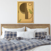 Modern Boho Abstract Wall Art - 3D Textured Canvas Afdruk (Insitu (Slaapkamer))