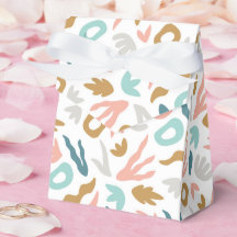 Modern Boho Abstracte Vormenpatroon in Teal, Terra
