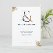 Modern boho ampersand marvy and gold kaart (Staand voorkant)