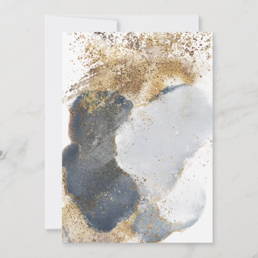 Modern boho ampersand marvy and gold kaart (Achterkant)