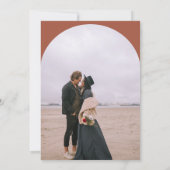 Modern boho arch 2 foto's bruiloft terracotta kaart (Achterkant)