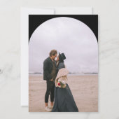 Modern boho arch 2 foto's bruiloft zwart kaart (Achterkant)