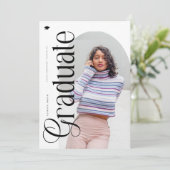 Modern Boho Arch 2 Photos Graduation Kaart (Staand voorkant)
