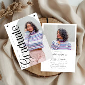 Modern Boho Arch 2 Photos Graduation Kaart