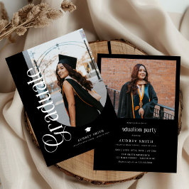 Modern Boho Arch 2 Photos Graduation Kaart