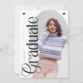 Modern Boho Arch 2 Photos Graduation Kaart (Voorkant)