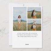 Modern Boho Arch 4 foto's Afstuderen Aankondiging (Achterkant)