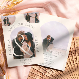 Modern boho arch 4 foto's bruiloft ivoor save the date