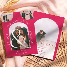 Modern boho arch 4 foto's trouwmagenta save the date