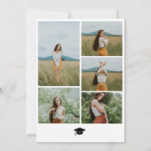 Modern Boho Arch 6 foto's Afstuderen Aankondiging (Achterkant)