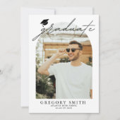 Modern Boho Arch 6 foto's Afstuderen Aankondiging (Voorkant)