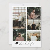 Modern Boho Arch 6 foto's Afstuderen Aankondiging (Achterkant)