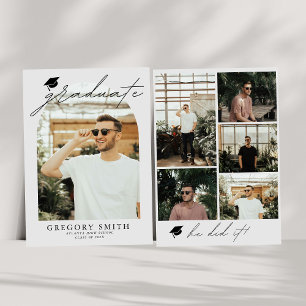 Modern Boho Arch 6 foto's Afstuderen Aankondiging