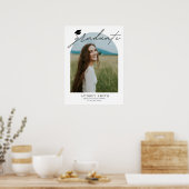 Modern Boho Arch 6 Photos Graduation Party Poster (Keuken)