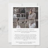 Modern Boho Arch Afstuderen Foto Afstuderen Aankondiging (Achterkant)