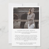 Modern Boho Arch Afstuderen het Afstuderen van het Aankondiging (Achterkant)