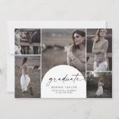 Modern Boho Arch Afstuderen Multi Foto Afstuderen Aankondiging (Voorkant)