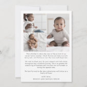 Modern Boho Arch Bedankt voor de geboorte Aankondiging (Achterkant)