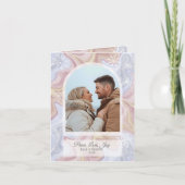 Modern Boho Arch Blue Holiday Greeting Kaart (Voorkant)