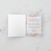 Modern Boho Arch Blue Holiday Greeting Kaart (Binnen)