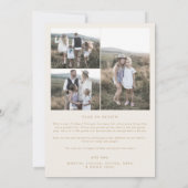 Modern Boho Arch | Cream Happy Nieuwjaar foto Feestdagenkaart (Achterkant)