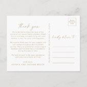 Modern Boho Arch Cream Multi Foto Dank je wel Aankondigingskaart (Achterkant)