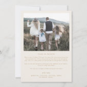 Modern Boho Arch | Cream Photo Collage Feestdagenkaart (Achterkant)