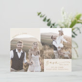 Modern Boho Arch | Crm 3 Foto van Cream Save The Date (Staand voorkant)