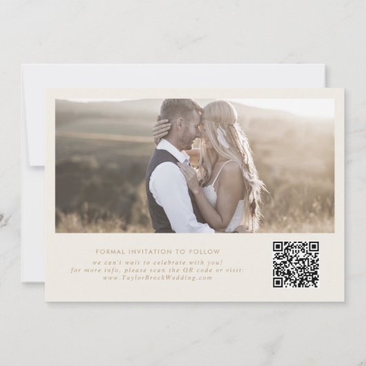 Modern Boho Arch | Crm 3 Foto van Cream Save The Date (Achterkant)