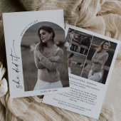 Modern Boho Arch deed het Foto Afstuderen Aankondiging