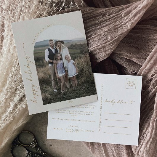 Modern Boho Arch | Foto van Cream in Review Feestdagenkaart