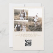 Modern Boho Arch | Foto van de Cream QR-code Save The Date (Achterkant)