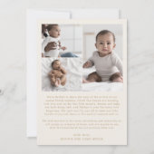 Modern Boho Arch | Fotogeboorte van Cream Aankondiging (Achterkant)