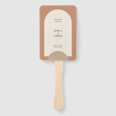 Modern Boho Arch Geometric Wedding Programme Handwaaier (Voorkant)