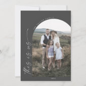 Modern Boho Arch | Grijs Dit is de foto van ons Feestdagenkaart (Voorkant)