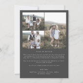 Modern Boho Arch | Grijs wat een jaar foto Feestdagenkaart (Achterkant)