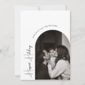 Modern Boho Arch Happiest Feestdagen Verticale fot Feestdagenkaart (Voorkant)