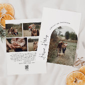 Modern Boho Arch Happiest Feestdagen Vijf foto Feestdagenkaart