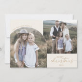 Modern Boho Arch | Kerst van Cream 3-serie Foto's Feestdagenkaart (Voorkant)